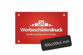 Firmenschilder Alu-Verbund 300x200x3 mm