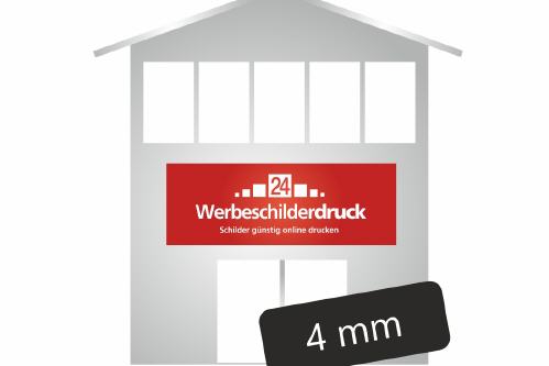 Werbeschilder Aluverbundplatte 4 mm